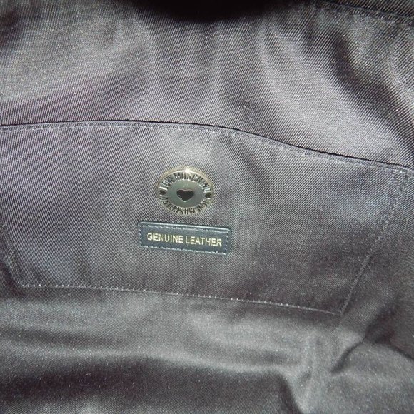 NWT LOVE MOSCHINO Pebbled Leather Top Zipper LARGE Satchel Shoulder Bag in Taupe - Picture 8 of 9